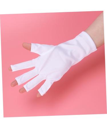 HAPINARY Gel Manicure Gloves 1 Pair Chinese Wooden Pillow Manicure Gloves Anti Uv Glove Silicone Ear Display Uv Shield Glove Half-Finger Gloves Cotton Glove Nail White Short Manicure Glove - Buy Online on GoSupps.com