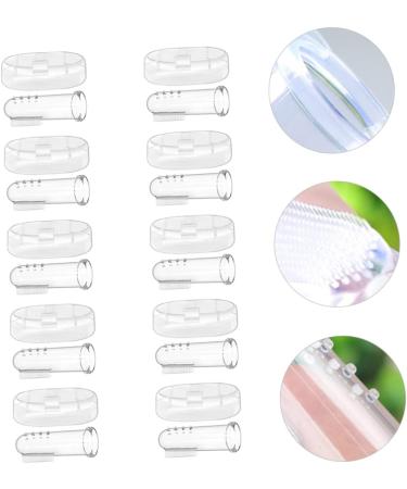 FRCOLOR Newborn Silicone Finger Toothbrush Set - 10 Soft Cat Toothbrushes for Travel | Ideal Baby Toys - Buy Online on GoSupps.com