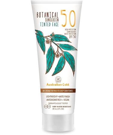 Australian Gold Botanical Tinted Face Sunscreen SPF 50 Rich to Deep