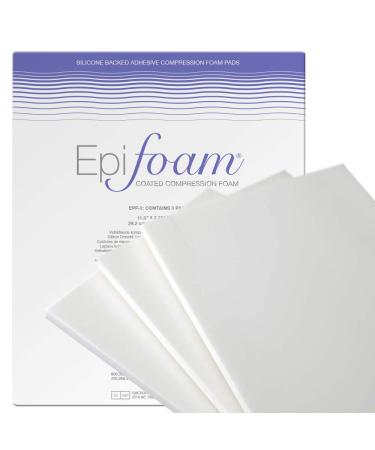 Epifoam 7.75 x 11.5 x .5 in - (3 sheets) Silicone Backed Compression Foam Pads from Biodermis