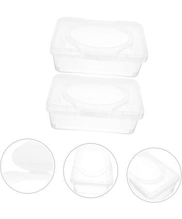 Hoement Wet Wipes Holder - Transparent Disposable Plastic Box for Baby Cloths (8 Pieces) | Baby Accessories Organizer | Portable & Convenient 19.5x12.5x7.5cm - Buy Online on GoSupps.com