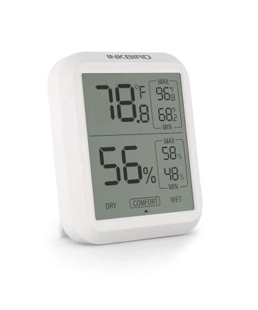 Inkbird IndoorI Thermometer Hygrometer  Max & Min Records for Reptiles  TH-20 Digital Room Thermometer Humidity Gauge with Temperature and Humidity Monitor for Guitar Ukulele Fridge - Buy Online on GoSupps.com