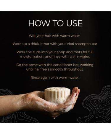 Viori Citrus Yao Rice Water Shampoo and Conditioner Bar Set with Bamboo Holder - Sulfate-Free, pH Balanced, Vegan, Organic - Natural Ingredients for Best Hair Care - Buy Online on GoSupps.com