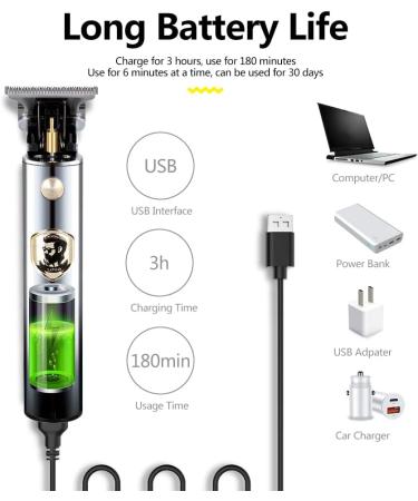 JZZANG Professional Mens Hair Clippers Men Electric Hair Clippers LCD Screen and for USB Rechargeable Zero Gapped T-Blade Trimmer Cordless Hair Shaver Clippers (Silver) - Buy Online on GoSupps.com