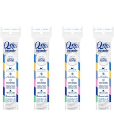 Q-tips Beauty Cotton Rounds 75 Count (Pack of 4)