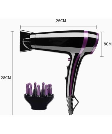 Ionic Blow Dryer 2200W Professional Hairdryer Hair Dryer Salon Hairdryer Powerful Fast Drying 3 Heat 2 Speed 1 Cold Wind Button Nozzles and Diffuser Constant Temperature Less Hair Damage Small - Buy Online on GoSupps.com
