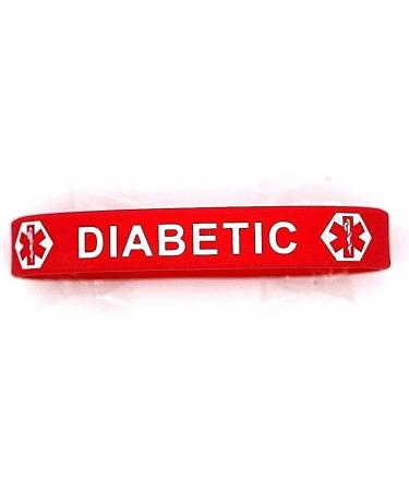 Diabetic Medical Alert Bracelet - Emergency Wristband for Diabetes (DB-121) - International Shipping Available - Buy Online on GoSupps.com