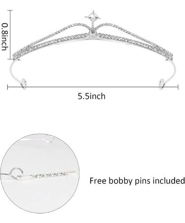 Wecoe Silver Crown for Women - Rhinestone Tiara for Birthday Girls, Princess Queen Fairy Crown - Perfect Wedding Hair Accessory and Mother's Day Gift - Buy Online on GoSupps.com