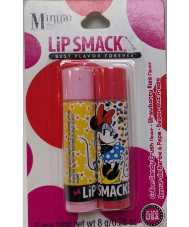 Lip Smack Minnie Cotton Candy and Strawberry Flavored Lip Balm