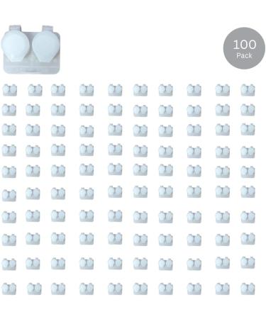 Deep Well Flip-Top Contact Lens Case - Clear 100 Count | Ideal for Travel & Storage | International Shipping Available - Buy Online on GoSupps.com