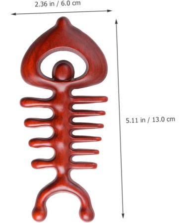 Buy Minkissy Herringbone Wooden Massage Comb | Creative Body & Face Massage Tool | Rosewood Hair Comb for Relaxation - Buy Online on GoSupps.com