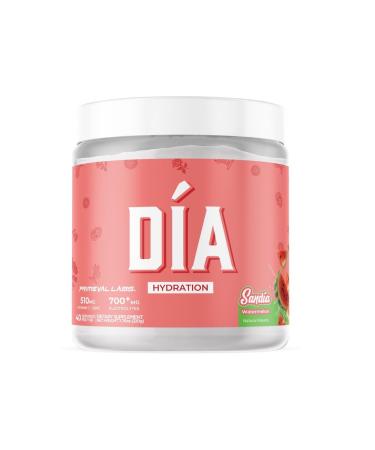 DIA Hydration Electrolyte + Immunity Powdered Drink Mix | Latino Aguas Frescas Flavors | Vitamin C Zinc & Taurine | Low Sugar 1 gram per serving | Daily Hydration Drink Mix | 40 Servings | Sandia Sandia Watermelon 40 Serv