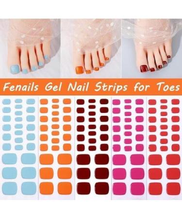  Cmeilau 2024 New Semi-Cured Gel Nail Strips for Toes Hard Gel Nail Strips for Toes Set Ultra Glossy Long-Lasting Waterproof (#BSJ-0063) - Buy Online on GoSupps.com