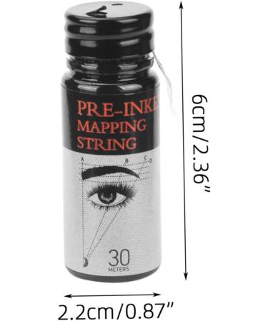 Balacoo Eyebrow Ink Black Line Eyebrow Mapping Line Measuring Tool Eyebrow Tattoos Ruler String Portable - Buy Online on GoSupps.com