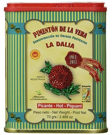 La Dalia Pimenton De La Vera Picante DOP Hot Smoked Paprika 2.46 Ounce (Pack of 1)