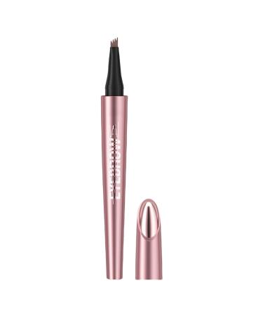 Magic Eyebrow Pencil 2024 New Magic Eyebrow Microblading Pen 4-Tipped 3D Waterproof Microblading Eyebrow Pencil Contouring Pen Natural Long-Lasting Makeup Fine Strok Eye Brow Pencils Dark Brown