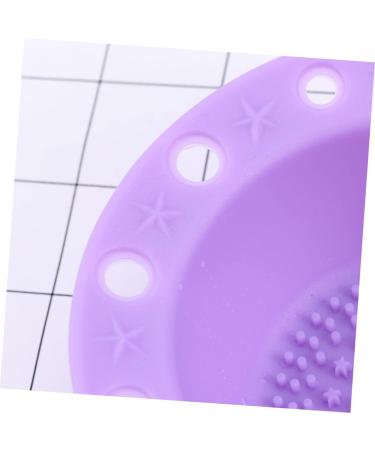 1pc Silicone Brush Cleaner Makeup Cleaner Pad Cleaner Brush Pad Silicone Brush Washing Mat Cosmetic Brush Cleaner Make up Brush Cleaning Pad Makeup Brush Purple Scrubber medium Purple - Buy Online on GoSupps.com