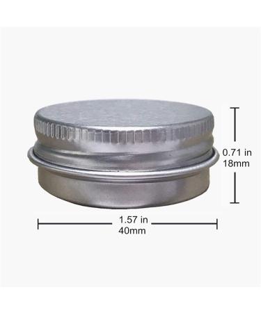 JOYWEE Aluminum Tin Jars 24 Pack.5 Oz/15ml - Empty Cosmetic Metal Tins for Candle, Lip Balm, Salve, Makeup - Screw Cap Lid, Round Pot Container - Buy Online on GoSupps.com
