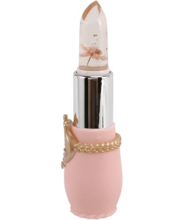 ISTOVO Beauty Shiny Flower Crystal Jelly Lipstick Magic Temperature Change Color Lip Balm Makeup Pale Pink - Buy Online on GoSupps.com