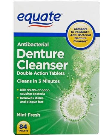 Equate Antibacterial Denture Cleanser TWO-PACK 168 Tabs