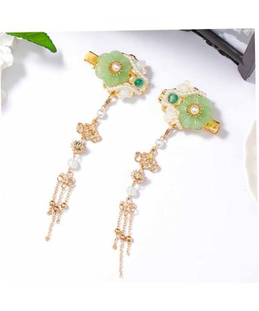 Beaupretty 3 Pairs Tassel Hair Clip Japanese Hanfu Hair Accessories Jade Chinese Hair Accessories for Women Chinese Hair Tassel Wedding Hair Clip Hair Clips Pearl Flower Jade The Flowers Miss - Buy Online on GoSupps.com