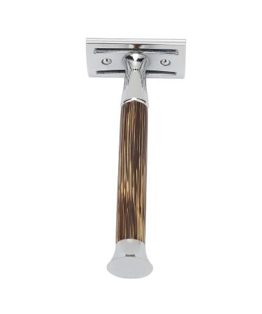 Buy Eco-Friendly Bamboo Double Edge Razor | Plastic-Free Travel Safety Razor for Men - Perfect Shave Without Blade - Buy Online on GoSupps.com