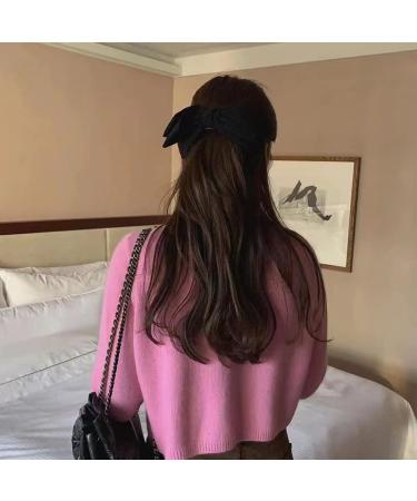 Rugelyss 2 PCS Hand-made Grosgrain Ribbon Black & White Hair Bows Spring Clip Hair Accessories for Girls & Women - Buy Online on GoSupps.com