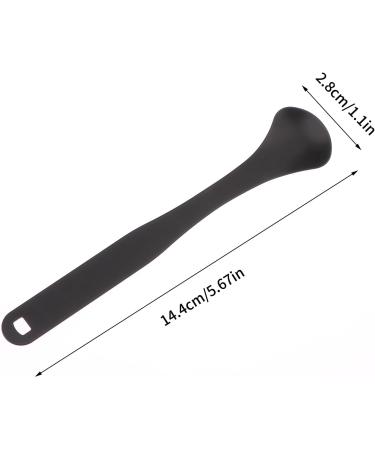 Yawdil Spoon Tongue Scraper for Adults - Metal Tongue Cleaner for Bad Breath & Healthy Oral Care - Black - Buy Online on GoSupps.com