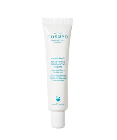 Cosmed Matifying & Rebalancing Cream matte moisturizer for oily and acneprone skin reduces shine refines the skin image and lightly hydrates 40 ml