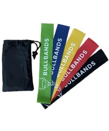 Heavy Duty 5 Resistance Bands 5-40 lbs Set for Glute Arm Exercises Yogo Rehab and Physical Therapy Set of 5 Heavy Duty Comes with Nylon Carry Bag