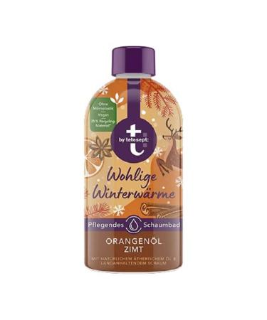 T: by tetesept foam bath comfortable winter warmth - bathing additive with the winter fragrance of orange oil and cinnamon - gentle care with natural aroma oils and long -lasting foam - 1 x 420 ml 420 ml (1 -pack) foam bath