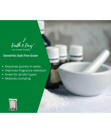 DENDRITIC Salt 2.5lb - Premium Fine Grain for Salt Scrubs, Exfoliation, Milk Baths & More | Earth & Envy - Buy Online on GoSupps.com