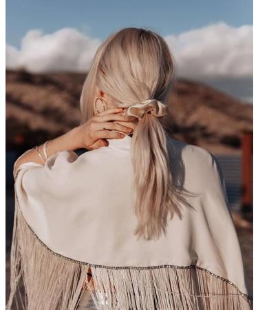 Shop Michoooyel 100% Silk Scrunchies - Soft Pink Hair Ties for Girls & Women | Durable Elastic Ponytail Holders & Hair Jewelry - Buy Online on GoSupps.com