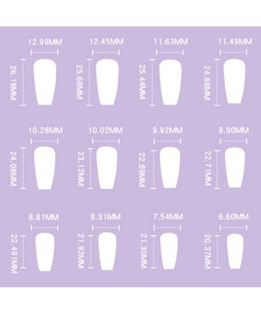 Colorful Matte Long Coffin Press on Nails - Pink Flower Design 24Pcs for Women and Girls - Buy Online on GoSupps.com