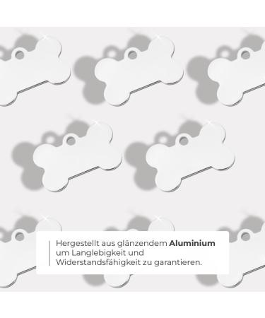 Ibera Gifts - Personalized Bone-Shaped Pendants for Dogs & Cats | Engraved Name Collars in Silver - Buy Online on GoSupps.com