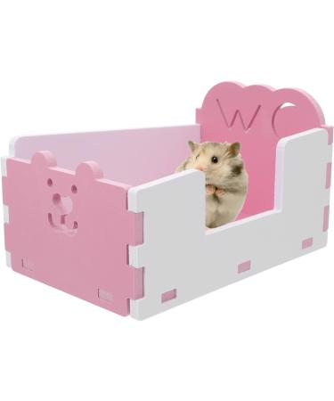 BUGUUYO 1pc Hamster Toilet Hamster Litter Toilet Guinea Pig Toilet Small Animal Bathtub Pet Toilet PVC 15x10cm Pink - Buy Online on GoSupps.com