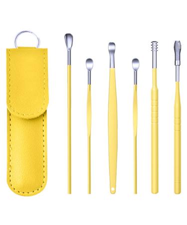 Ear Wax Removal Kit Ear Pick Earwax Removal Kit Ear Cleaning Tool Set Ear Curette Ear Wax Remover Tool with Leather Case Travel Ear Cleaner