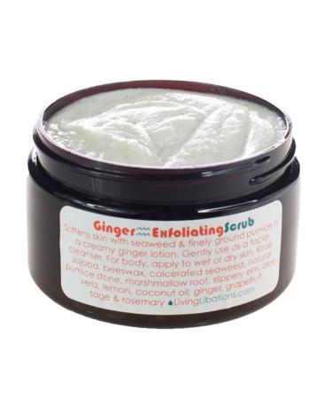 Living Libations - Natural Ginger Body Scrub | Natural Plant-Based Clean Beauty (4 oz | 120 ml)