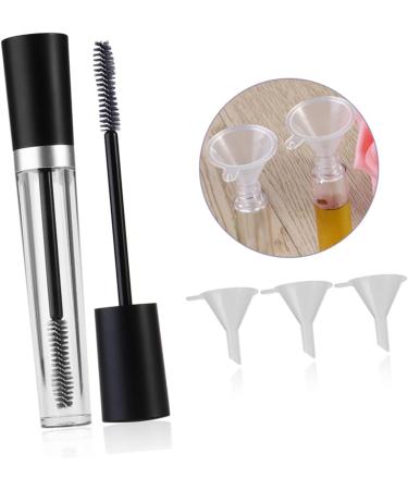 Outanaya 6pcs Eyelash Solution Bottle Portable Eyelash Tube Small Eyelash Bottle Mini Funnel Black Plastic - Buy Online on GoSupps.com