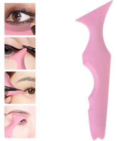 FOMIYES Silicone Beauty Ruler Makeup Bag for Travel Eye Makeup Stencil Makeup Supply Eye Mascara Simple Pink - Buy Online on GoSupps.com