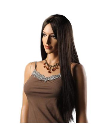 Buy Women's Long Black Straight & Curly Brazilian Wigs - Perfect for 50s 60s 70s & 80s Parties | International Shipping - Buy Online on GoSupps.com