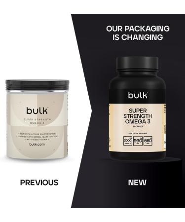 Bulk Super Strength Omega 3 Softgels 3000 mg per Serving 990 mg EPA & 660 mg DHA per Serving Pack of 90 1 Month Supply Packaging May Vary 90 count (Pack of 1) - Buy Online on GoSupps.com