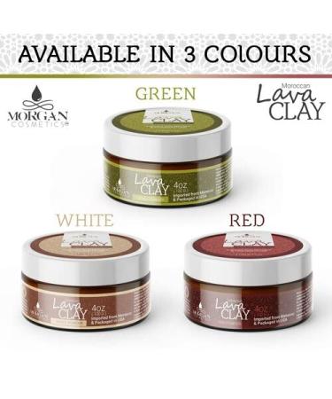 Morgan Cosmetics Moroccan Red Clay Powder | Organic Clay Mask for Acne & Silky Smooth Skin | 4 Oz (100g - Buy Online on GoSupps.com