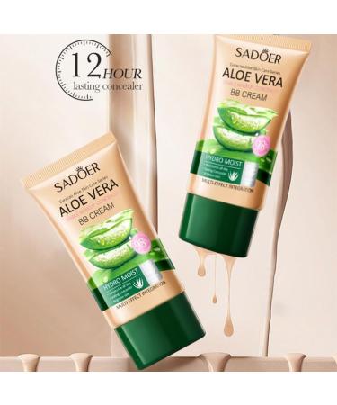 SADOER Cr me BB Hydratante Infus e l'Aloe Vera Effet clatant et Confortable R sistante l'Eau Beige Clair 40g - Couvre les Imperfections Unifie le Teint Longue Tenue - Buy Online on GoSupps.com