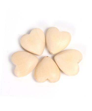 Ibasenice 150 PTH Unfinished Peach Herz Heart Wood Pearls - Loose Pearl Spacer Beads for Jewelry Making & Home Decor - Buy Online on GoSupps.com