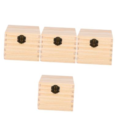 Minkissy 4 pieces of storage box for essential oils gift boxes for jewelry organizer for storing jewelry craft boxes made of wood jewelry organizer wooden suitcase etheric oil