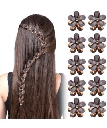 Nivofu 10 Pcs Black Mini Diamond Hair Claw Clips Small Pearl Hair Clips Flower Hairpins Hair Accessories for Girls Women Sweet Barrettes Hair Styling Accessories for Daily Date Party Wedding - Buy Online on GoSupps.com