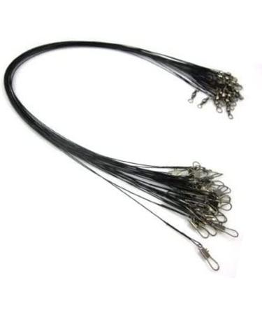 NEJLSD 30cm 24Pcs Fishing Leader Line with Swivels Snap | Stainless Steel Wire Leaders for Saltwater & Freshwater - Buy Online on GoSupps.com