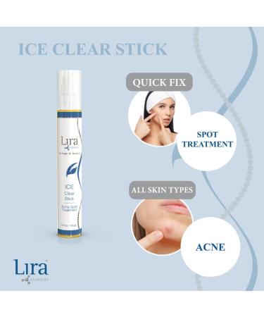 Lira Clinical Ice Clear Stick - On-the-Go Acne Spot Treatment with Salicylic Acid & Collagen Peptides - 0.5 fl oz - Buy Online on GoSupps.com