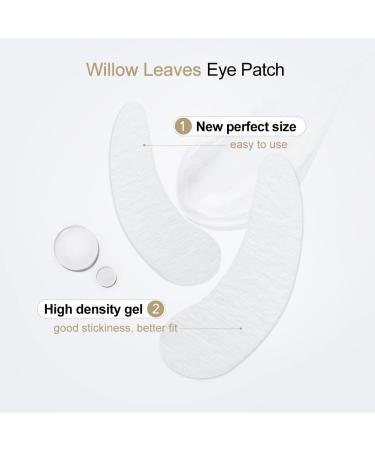 Lunamoon Eye Pads for Eyelash Extensions - 50 Pairs | Best Gel Patch for Lash Lifting & Extensions - Willow Leaves Black - Buy Online on GoSupps.com